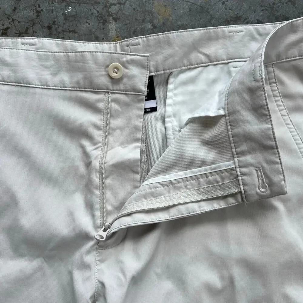 Nike Golf Dri-FIT Cargo Shorts Mens 32 Tan Beige Performance Flat Front Tech